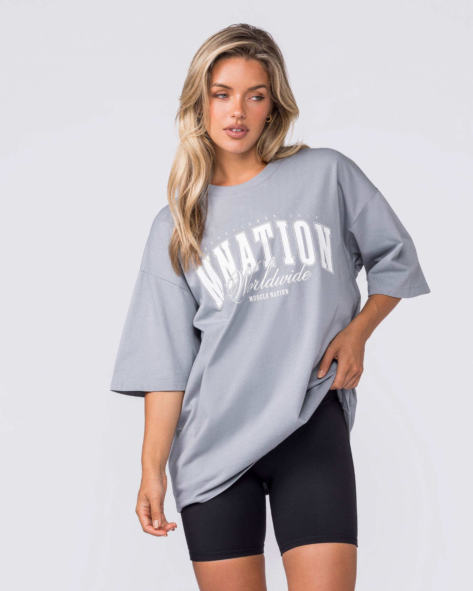 Worldclass Oversized Tee - Washed Cement