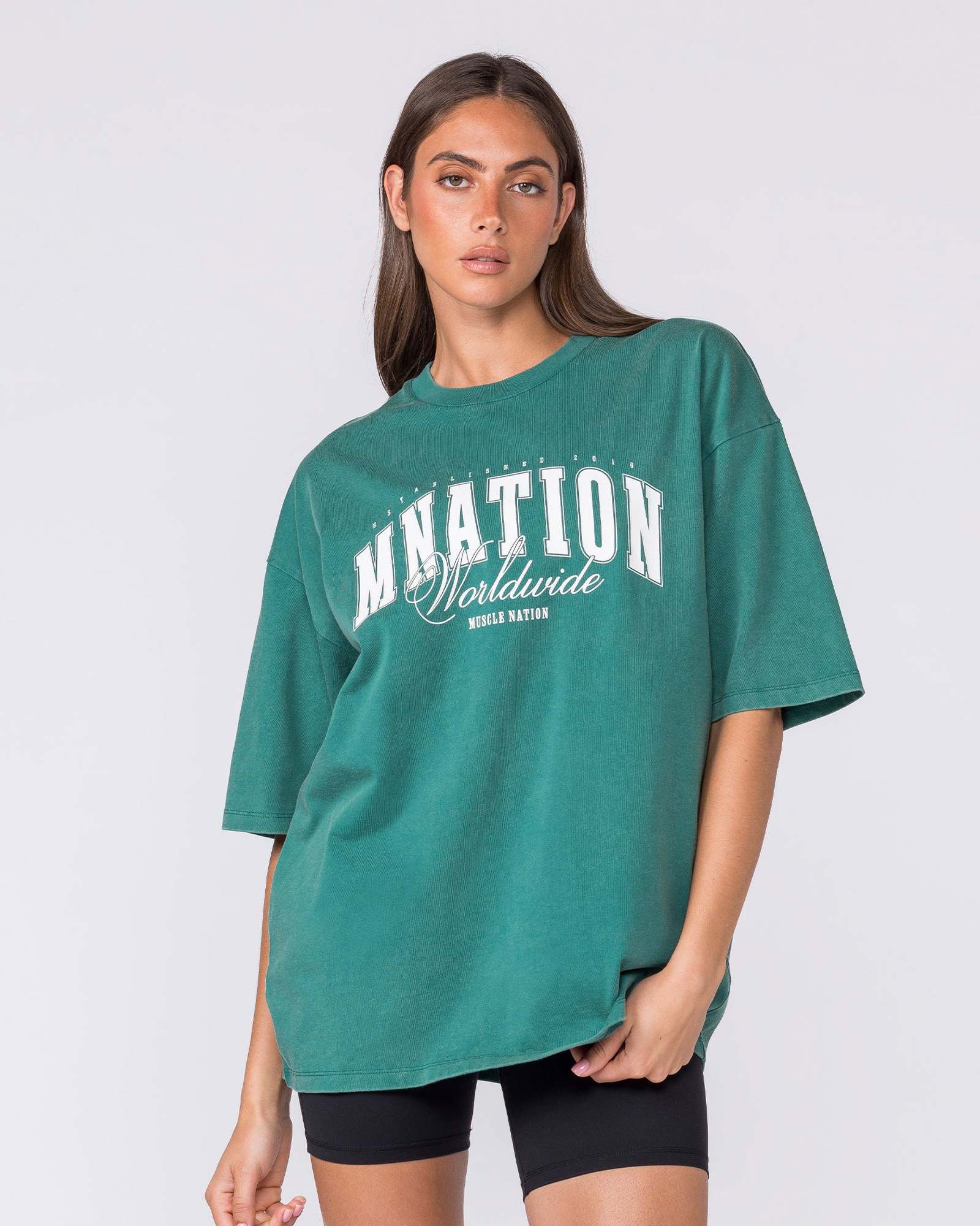 Worldclass Oversized Tee - Washed Leaf