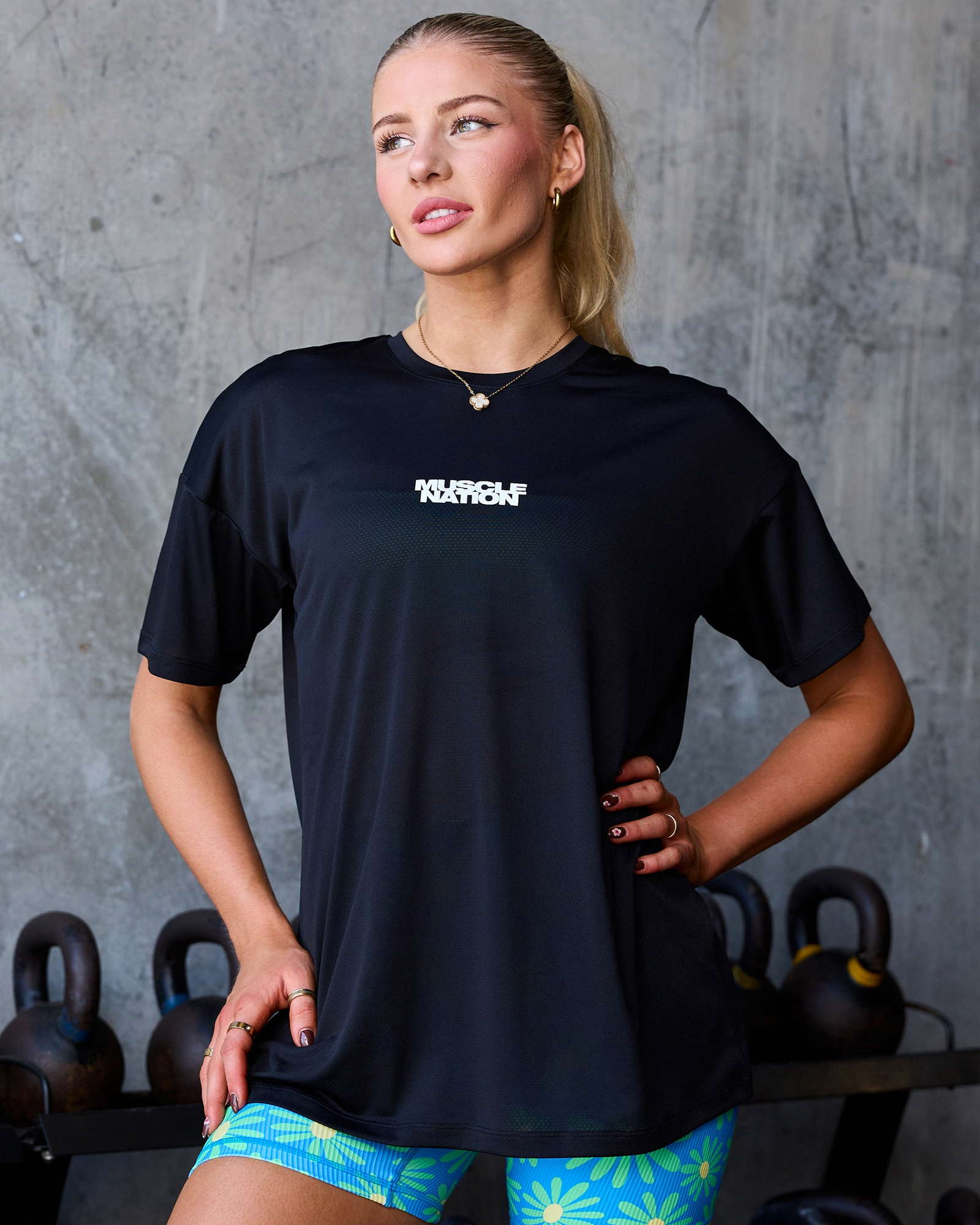 Womens Relaxed Training Tee - Black