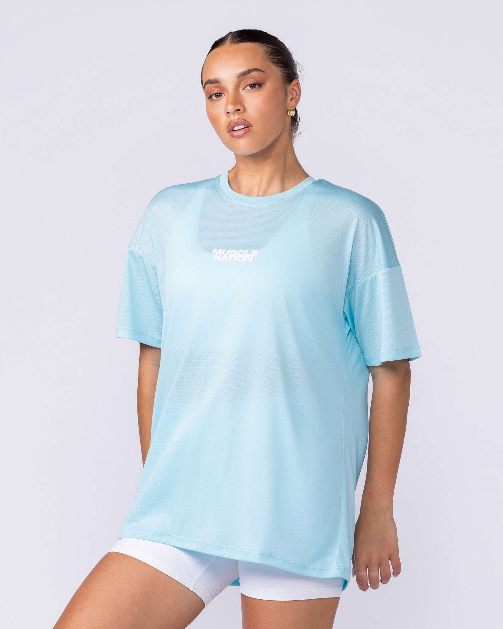 Womens Relaxed Training Tee - Lagoon