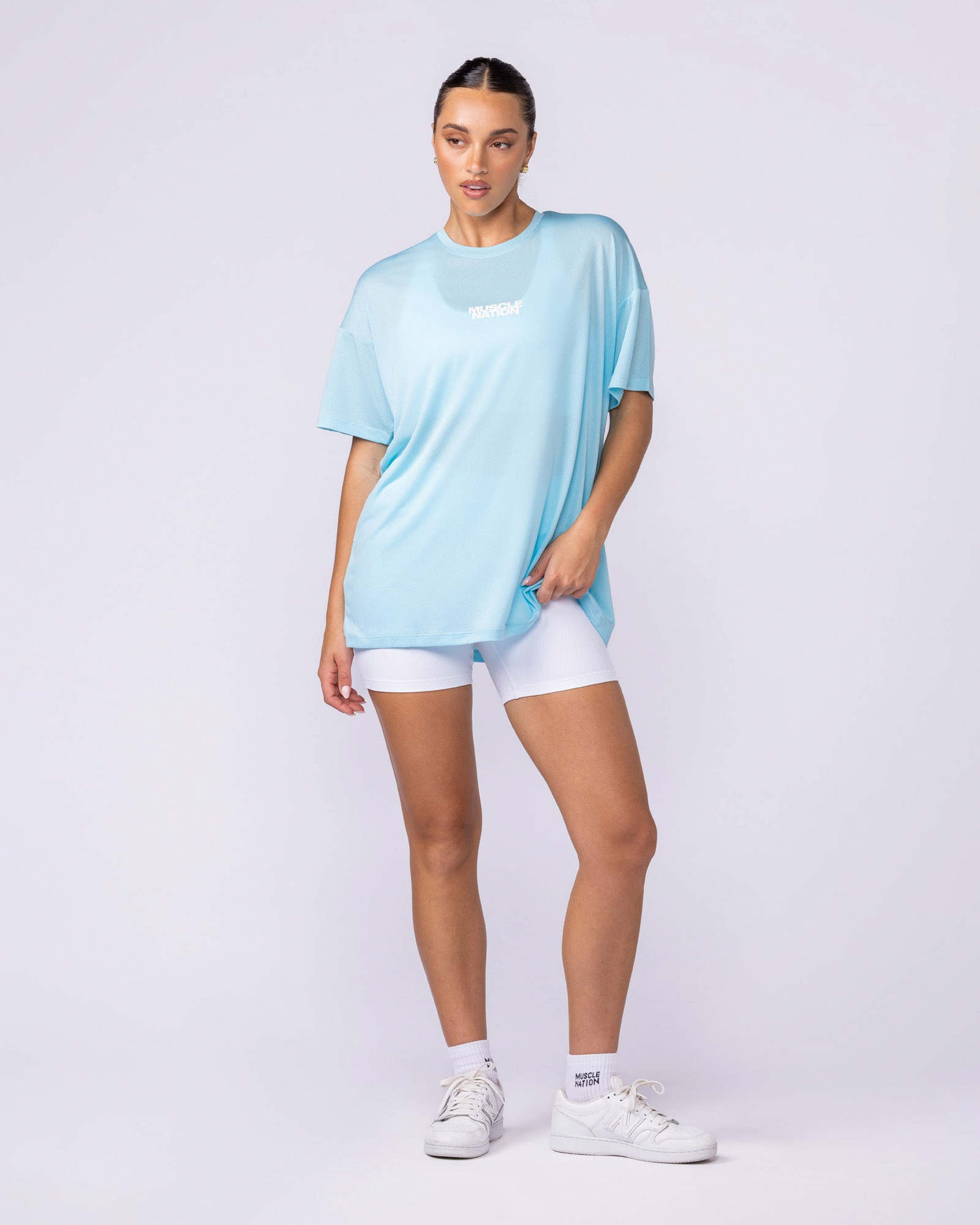 Womens Relaxed Training Tee - Lagoon