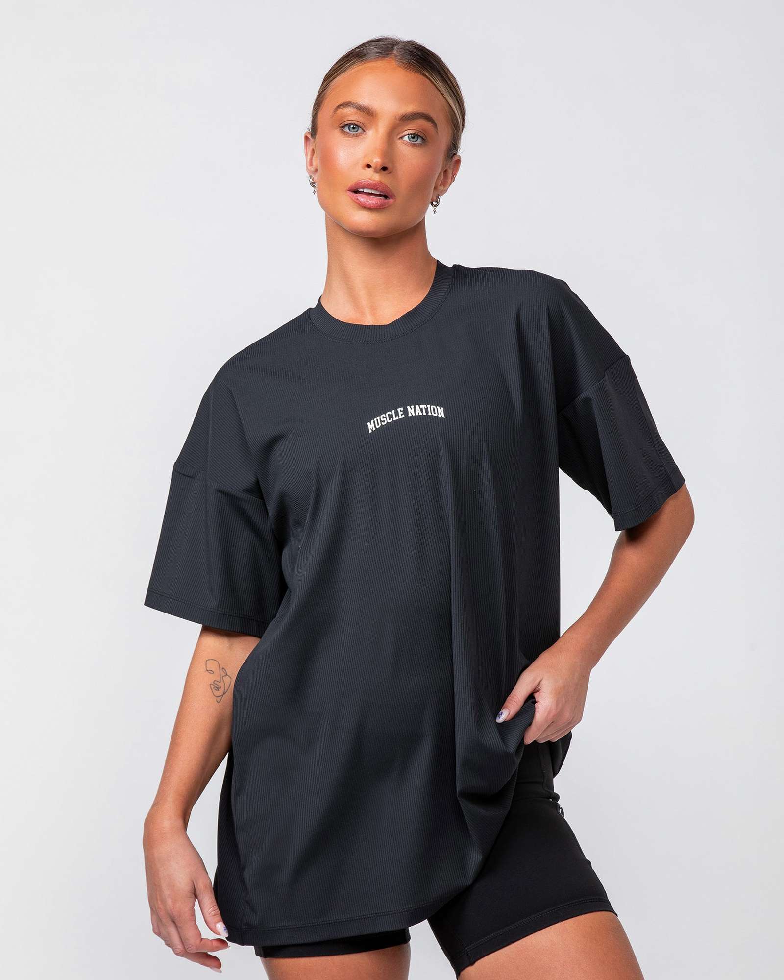 Relaxed Rib Training Tee - Black