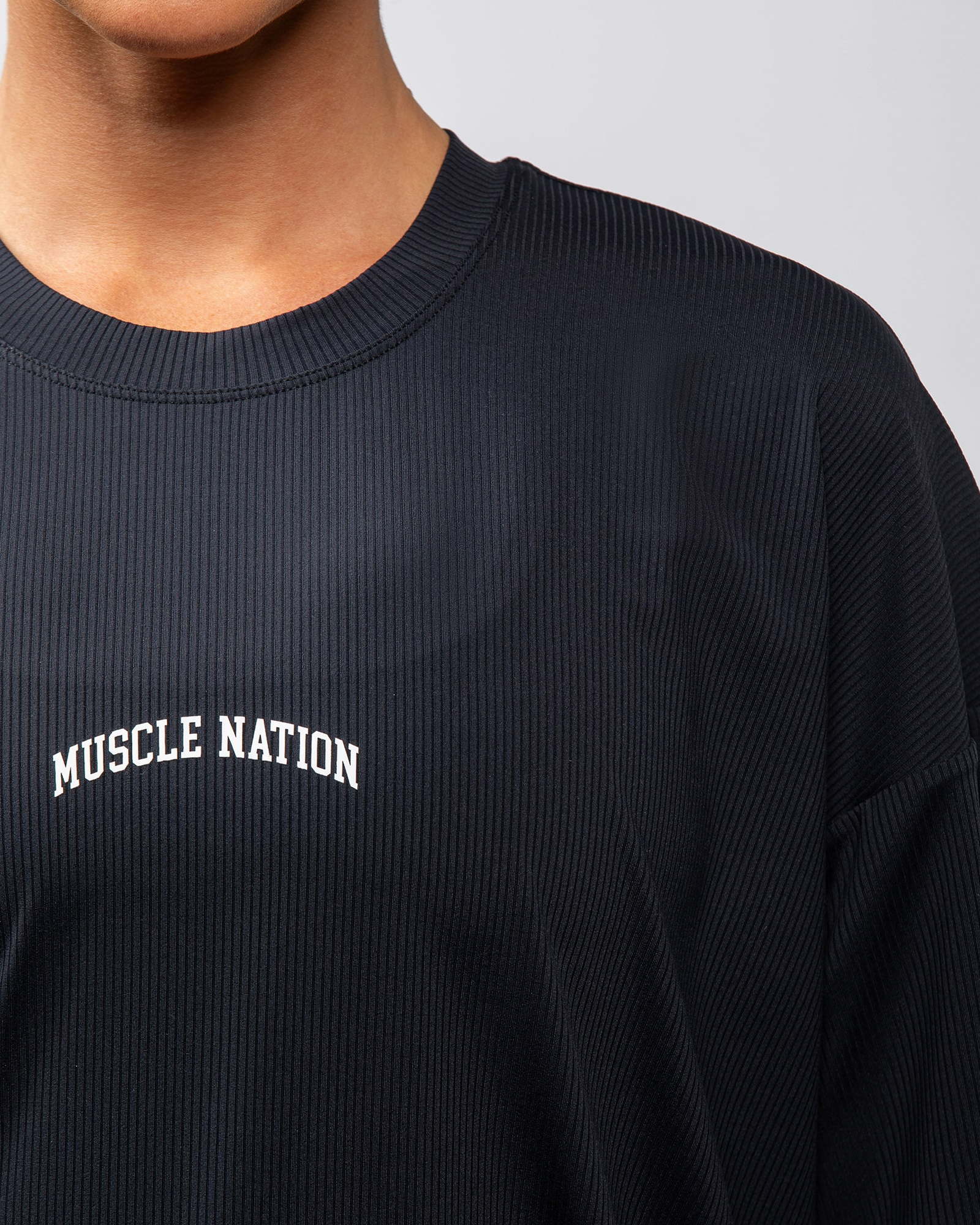 Relaxed Rib Training Tee - Black