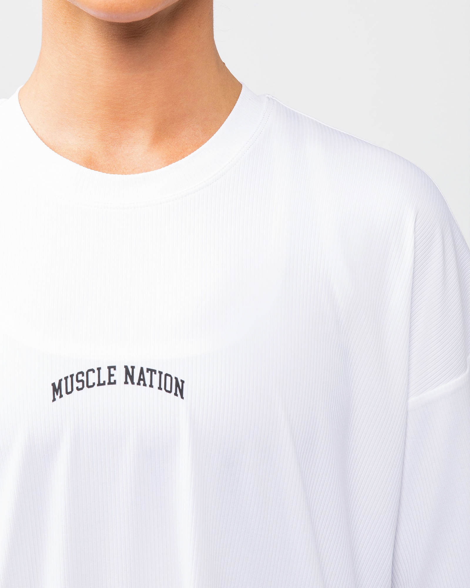 Relaxed Rib Training Tee - White