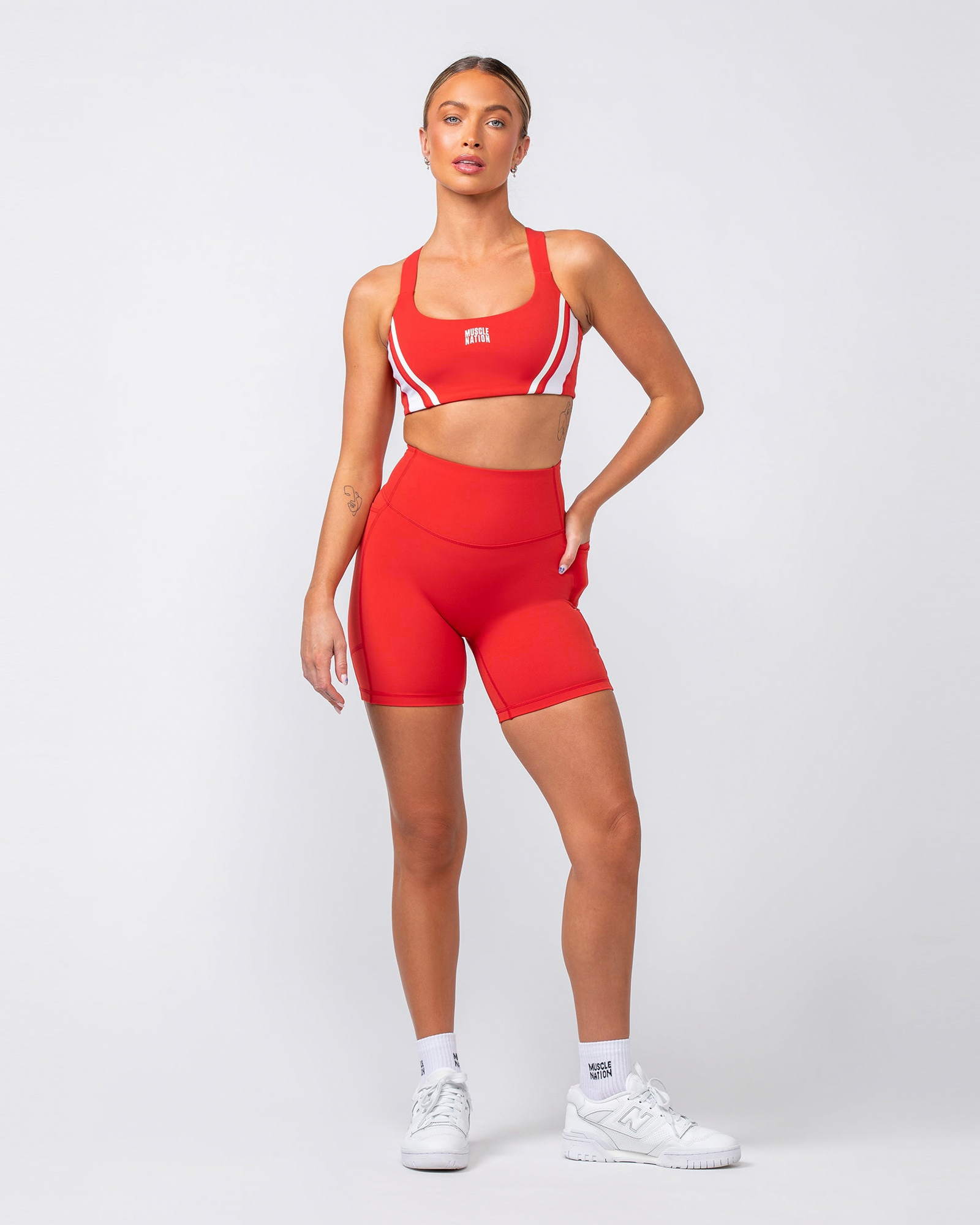 Agility Aura Pocket Bike Shorts - Crimson