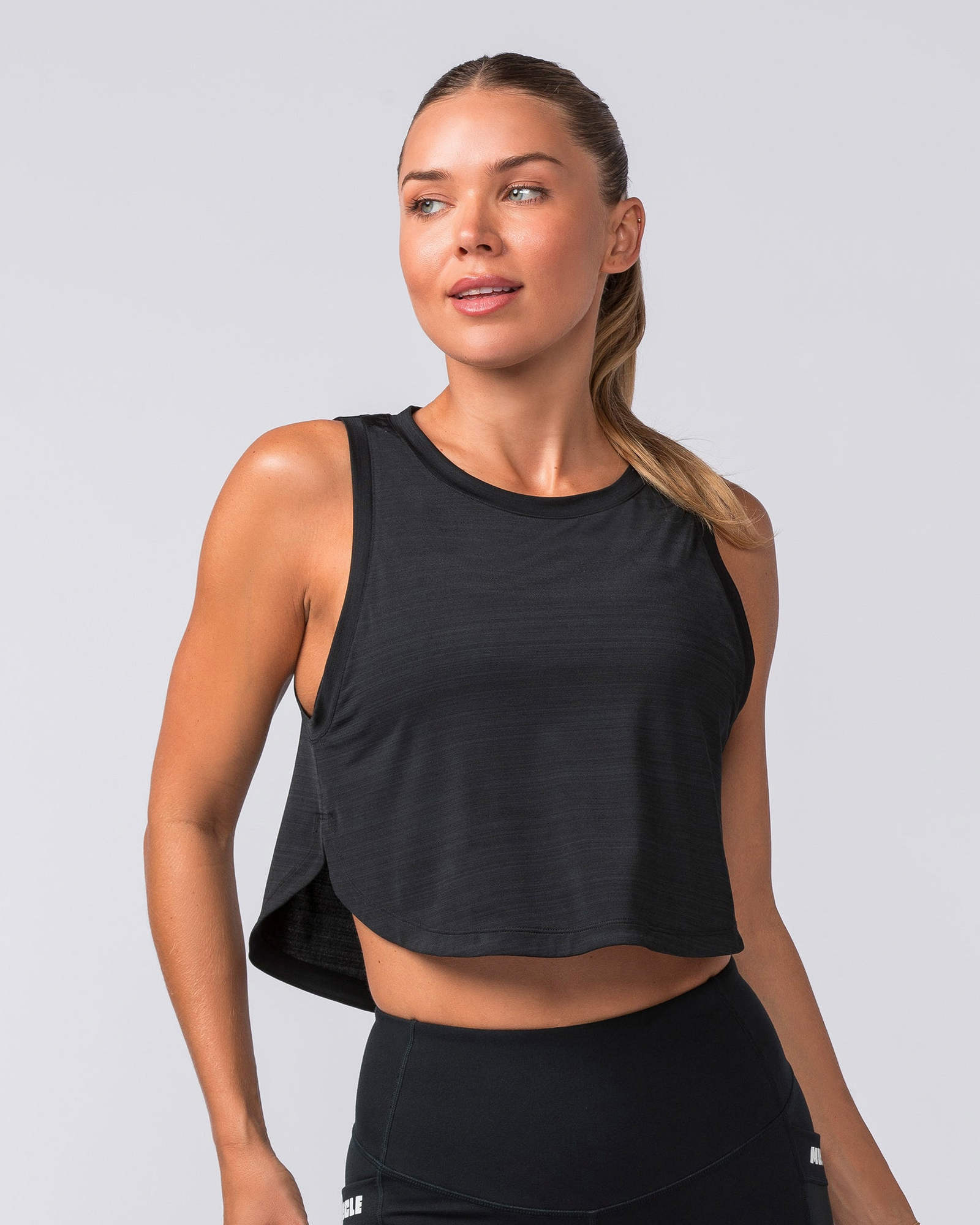 Ignite Cropped Training Tank - Black