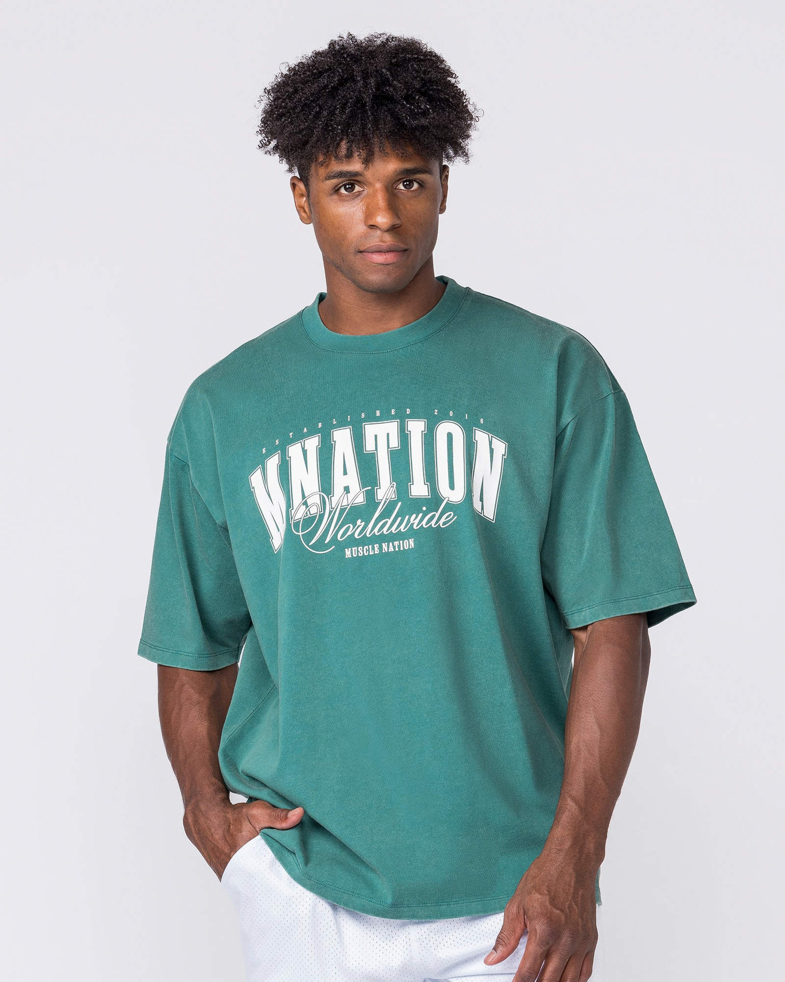 Worldclass Oversized Tee - Washed Leaf