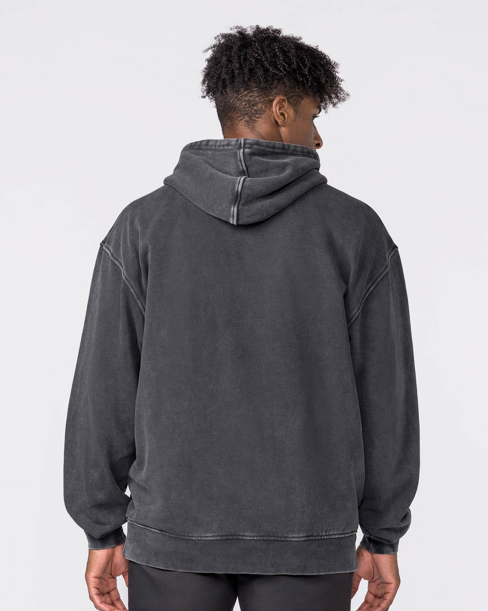 Worldclass Oversized Vintage Hoodie - Washed Black
