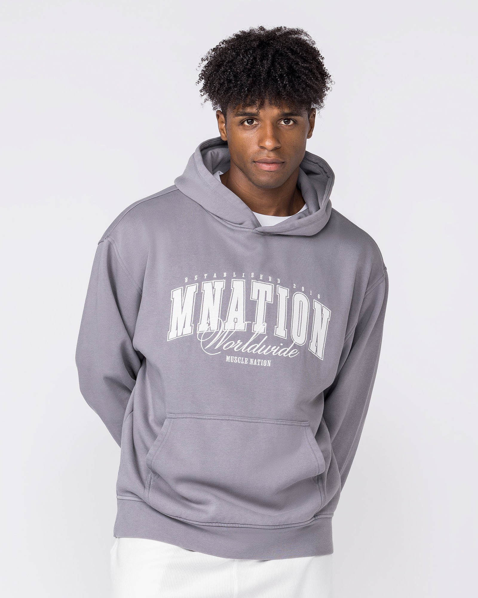 Worldclass Oversized Hoodie - Washed Cement