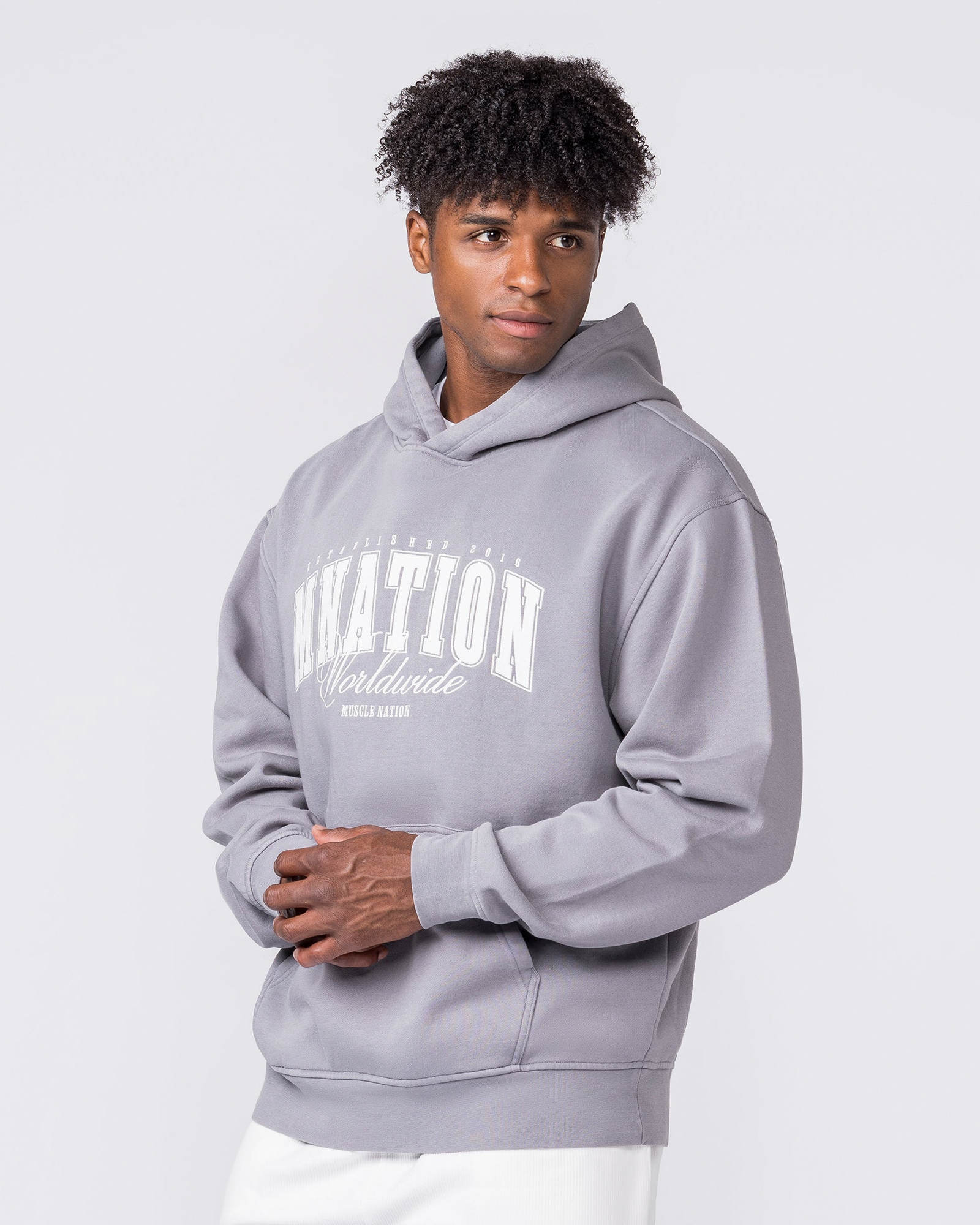 Worldclass Oversized Hoodie - Washed Cement
