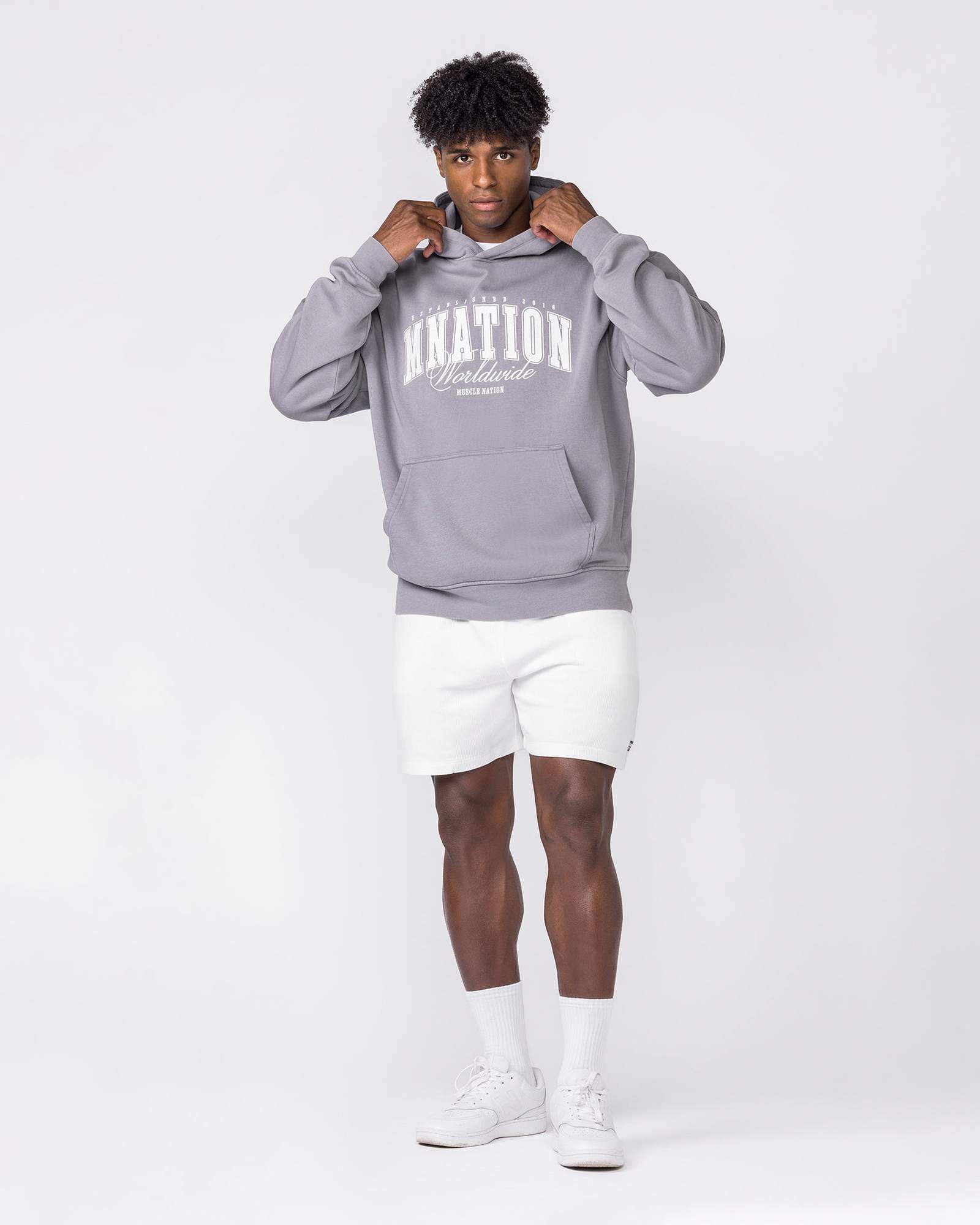 Worldclass Oversized Hoodie - Washed Cement