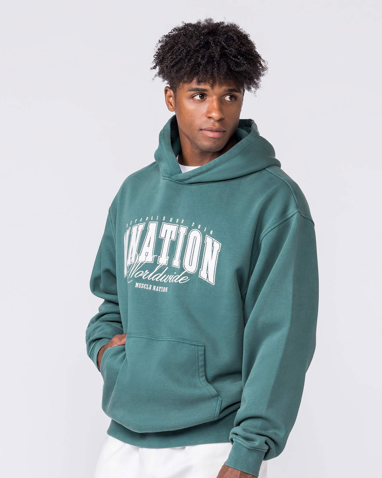 Worldclass Oversized Hoodie - Washed Leaf