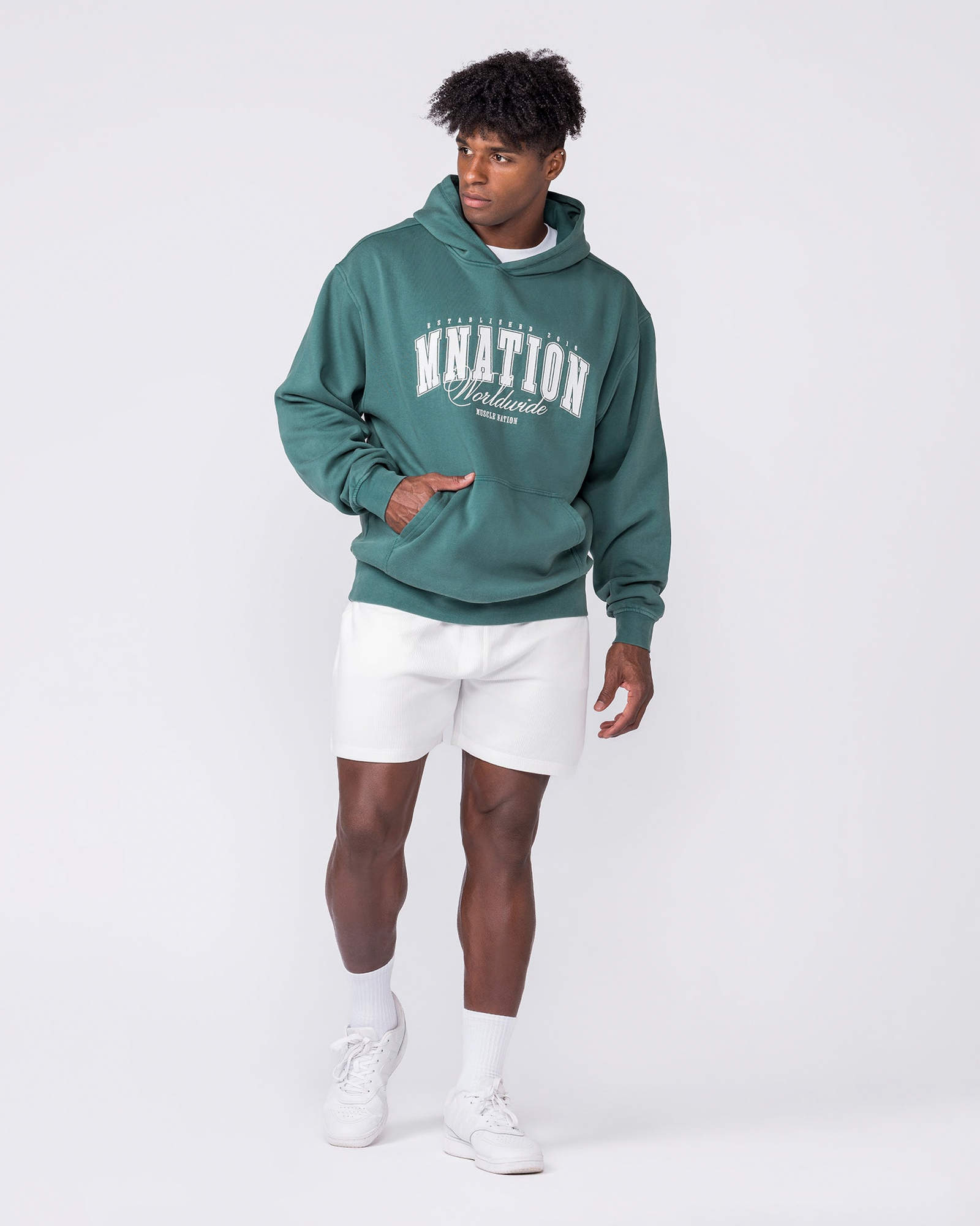 Worldclass Oversized Hoodie - Washed Leaf