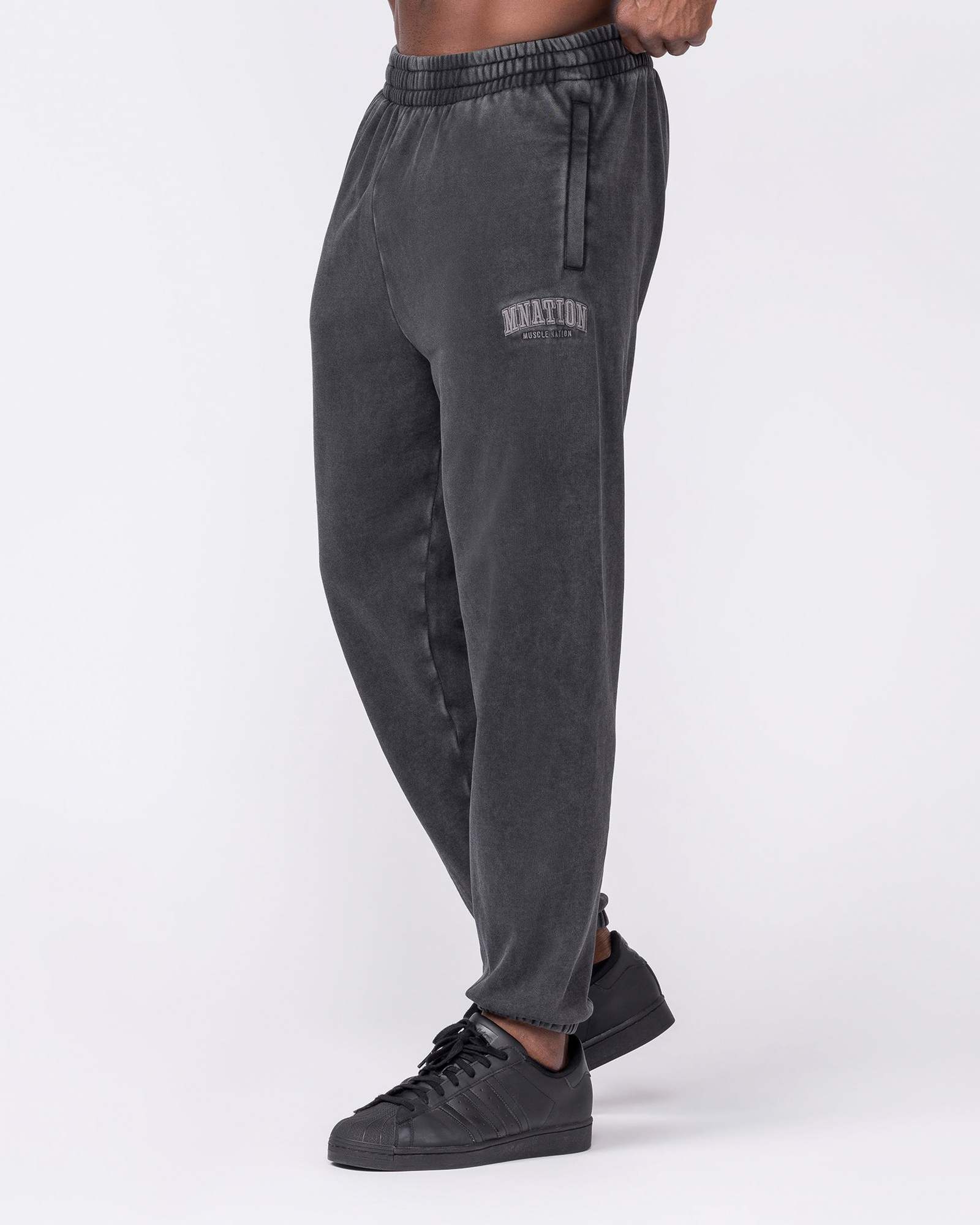 Worldclass Vintage Trackies - Washed Black
