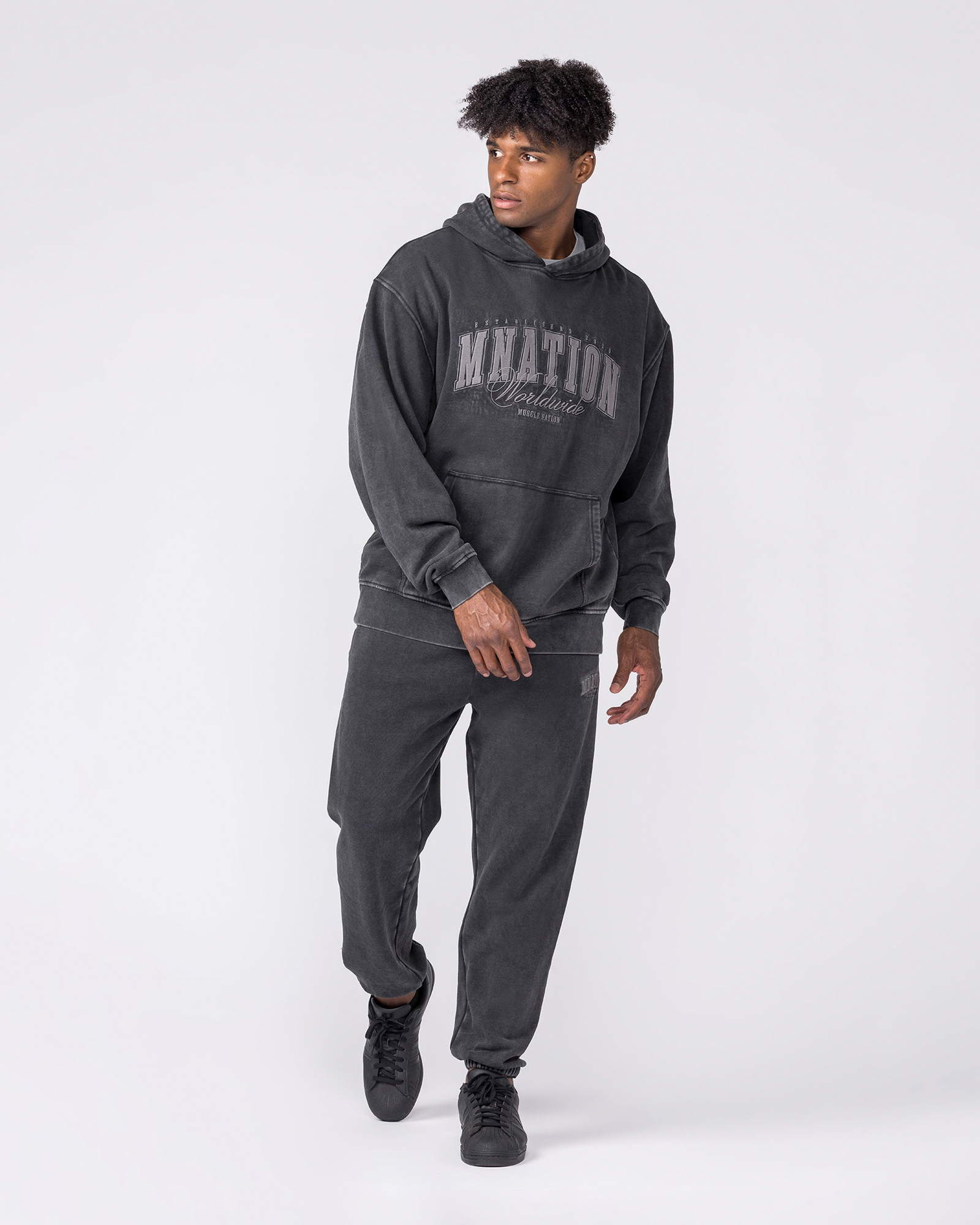 Worldclass Vintage Trackies - Washed Black