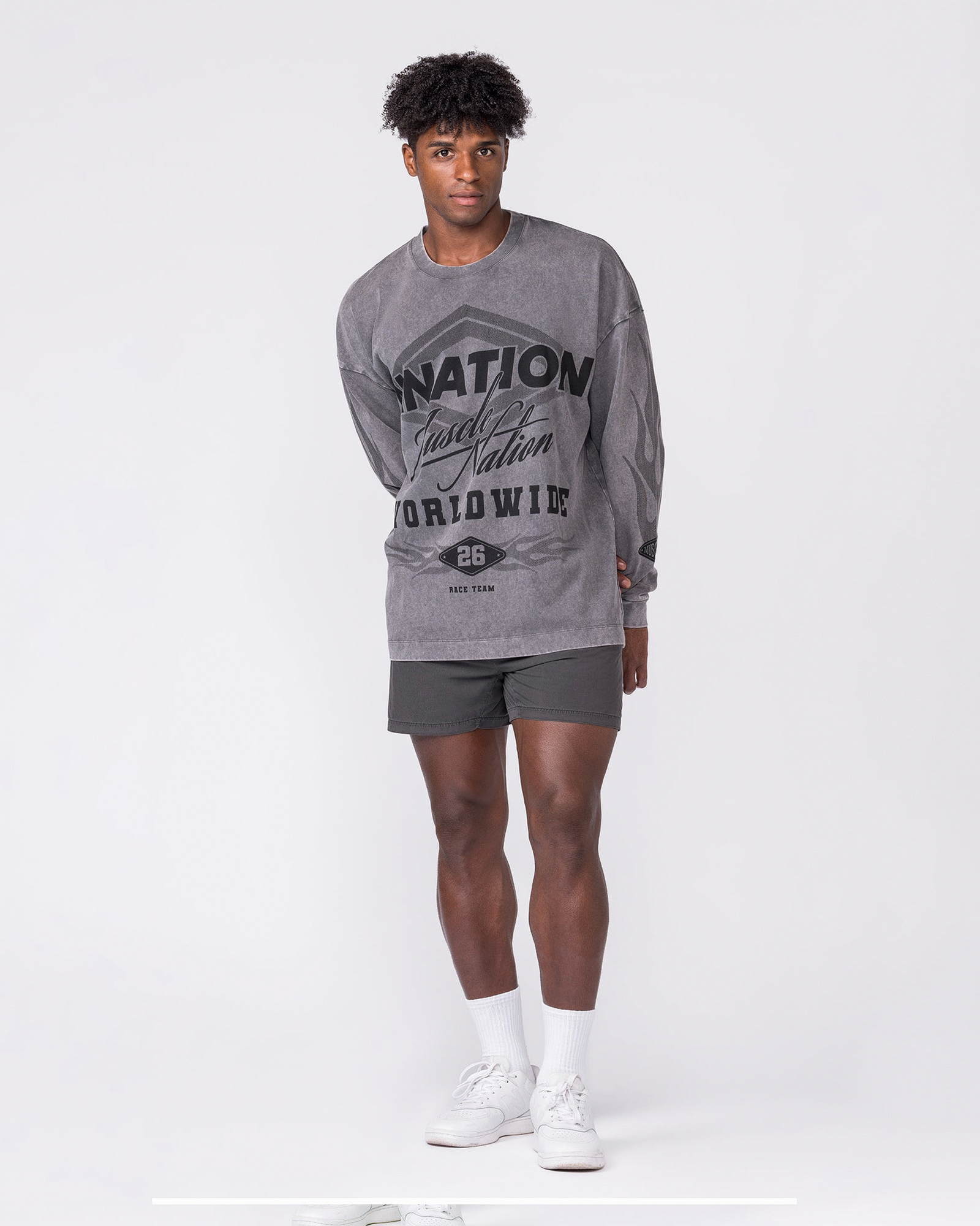 Worldwide Racing Long Sleeve Vintage Tee - Washed Tornado
