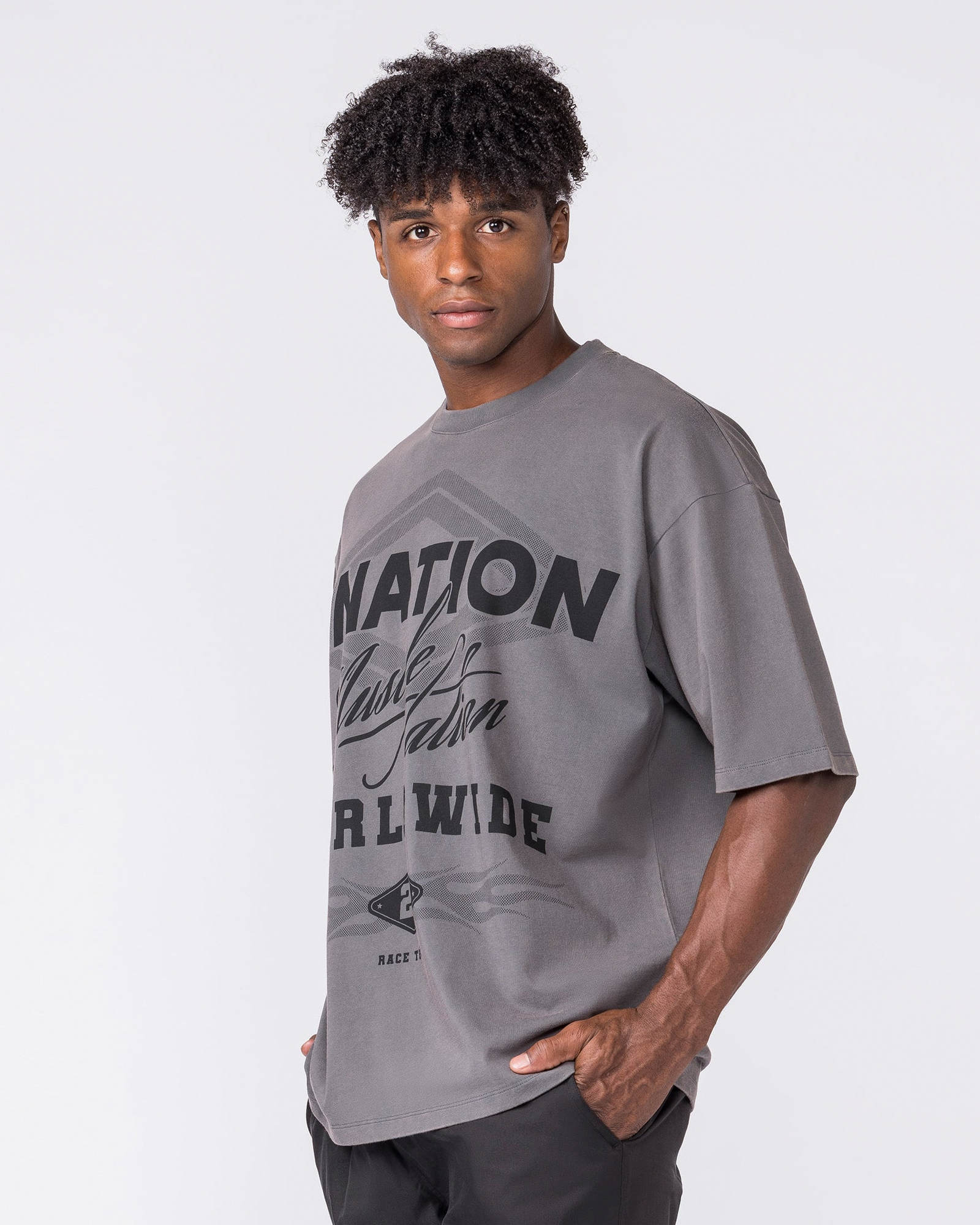 Racing Oversized Vintage Tee - Washed Tornado