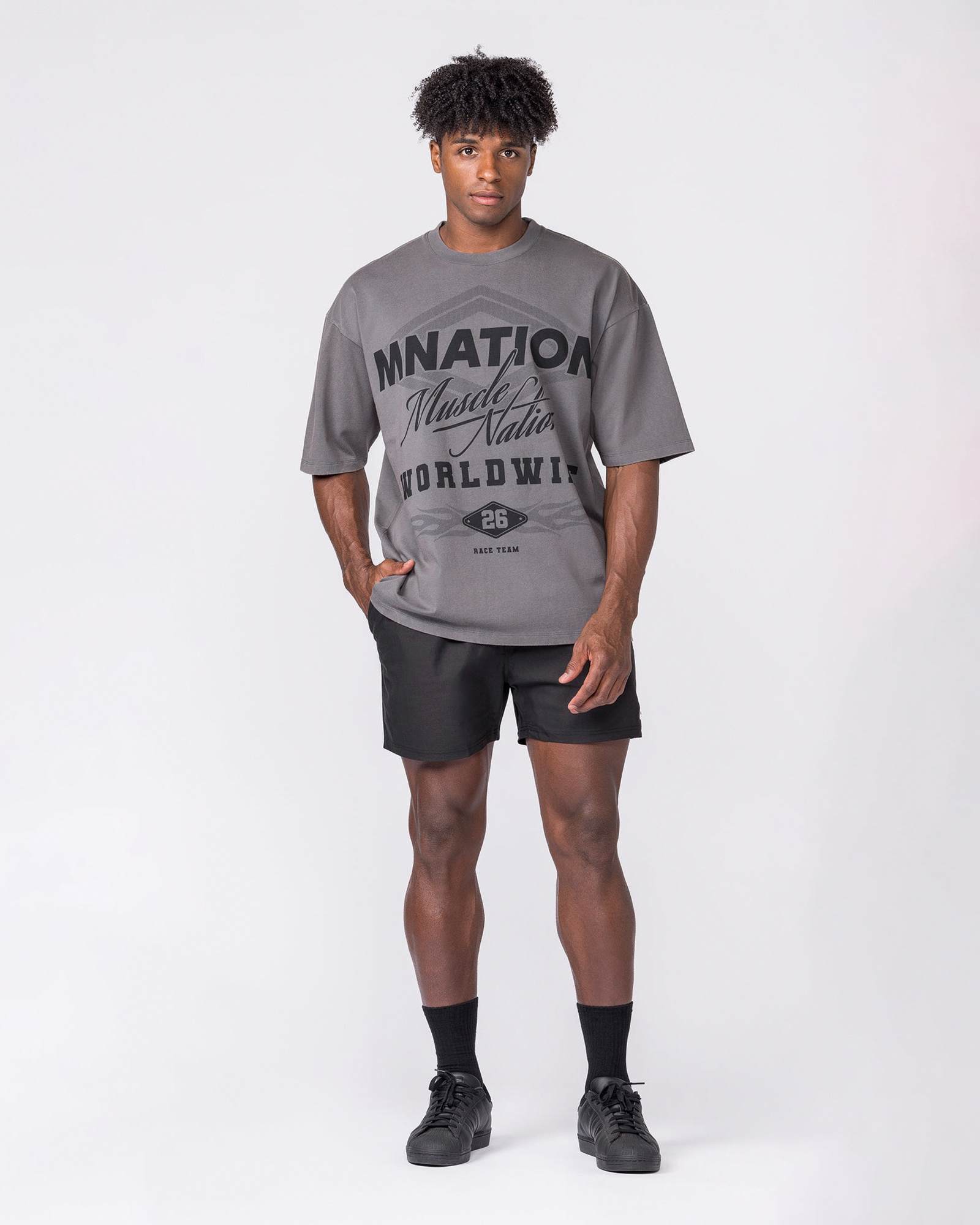 Racing Oversized Vintage Tee - Washed Tornado