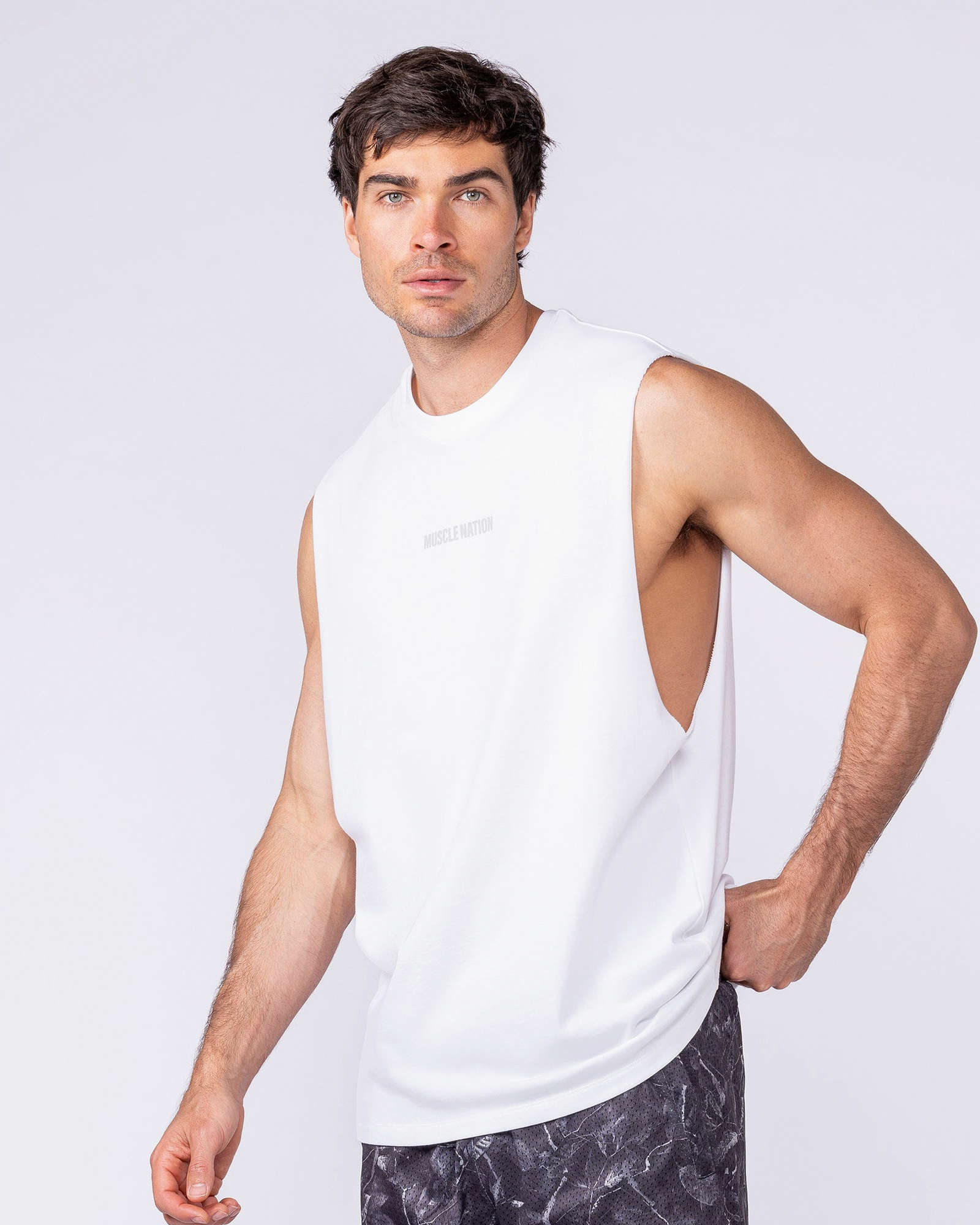Training Drop Arm Tank - White