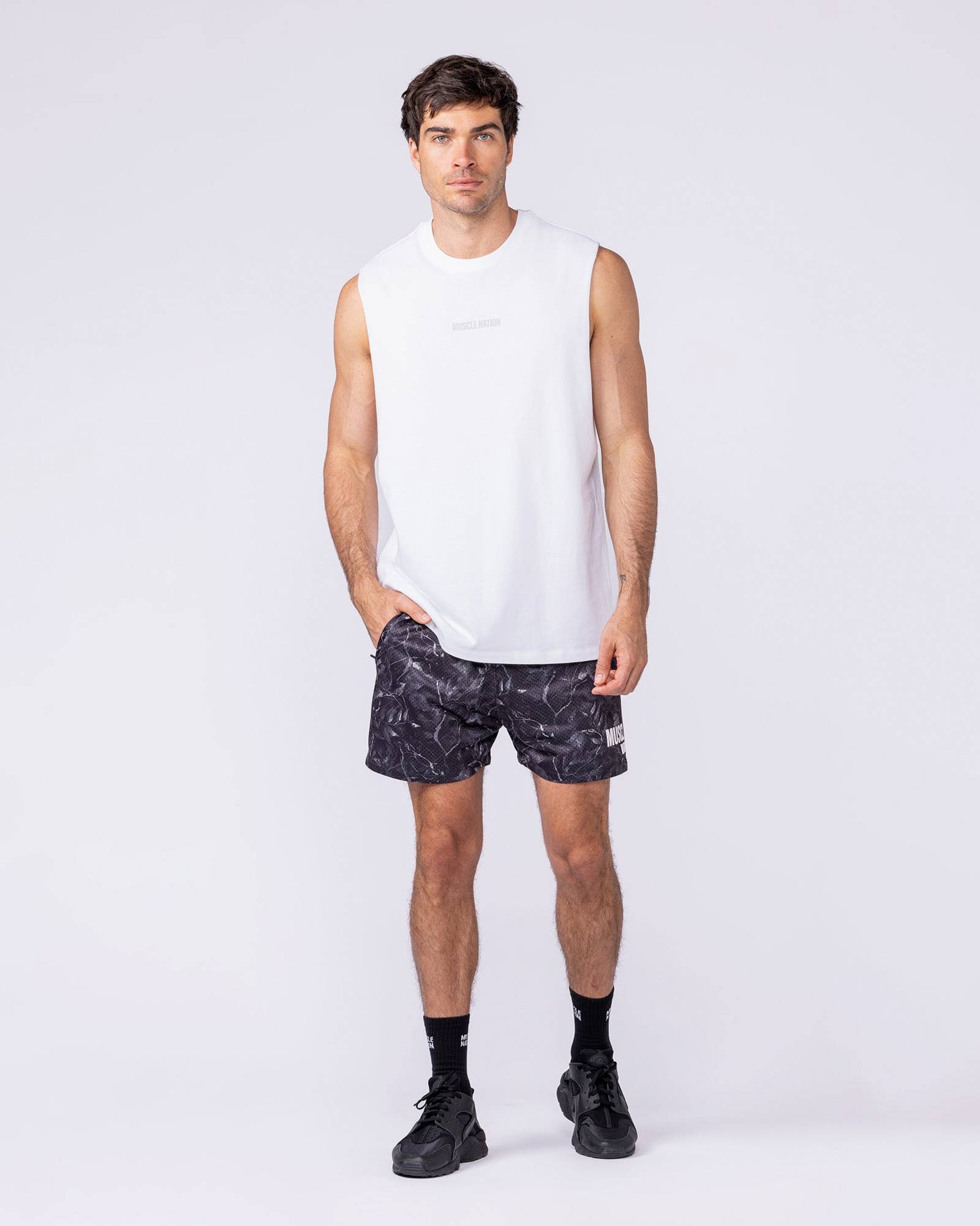 Training Drop Arm Tank - White