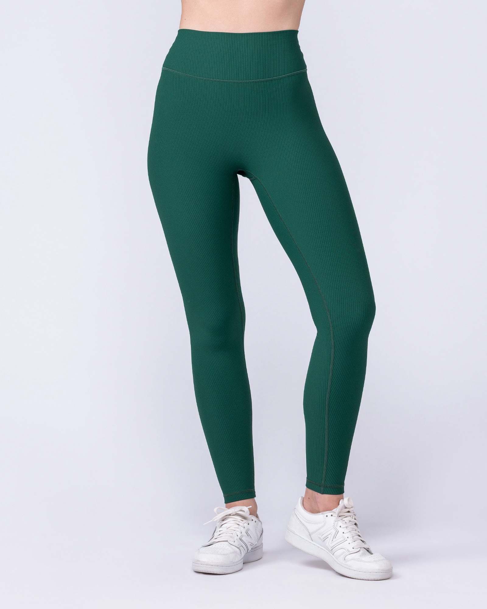 Zero Rise Rib Ankle Length Leggings - Evergreen